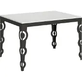 Itamoby Ausziehbarer Tisch 90x120/224 cm Karamay Evolution Gestell Weiß Esche Anthrazit