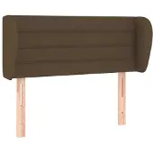 Syfax Kopfteil mit Ohren Dunkelbraun 93x23x78/88 cm Stoff