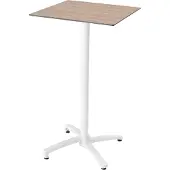 Oviala Hoher Gartentisch 60 x 60 cm neigbar natürliche Eiche - Opéra