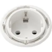 Evoline One Steckdose ohne Abdeckring ø 59mm mit Winkelstecker Kunsttoff weiß