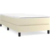 vidaXL Boxspringbettgestell Creme 100x200 cm Kunstleder