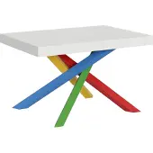 Itamoby Ausziehtisch 120/380x90 cm Volantis Esche weiß mehrfarbig Beine 4/B