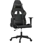 Syfax Gaming-Stuhl Schwarz und Grau Kunstleder