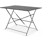 Oviala Klappbarer 4-Sitzer-Metallgartentisch Grau - Rome