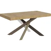 Itamoby Ausziehbarer Tisch 90x160/420 cm Volantis Quercia Natura Gestell 4/C