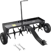 Vevor Vertikutierer 1275x980x885 mm, Anhänger-Vertikutierer mit Spikes, Aufsitzrasenmäher für Garten, Rasen, Bauernhof