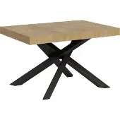 Itamoby Volantis Ausziehtisch 120/380x90 cm Natur-Eiche mit anthrazitfarbenen Beinen
