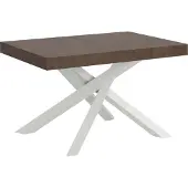 Itamoby Ausziehbarer Tisch 130/234x90 cm Volantis Walnuss weiße Beine