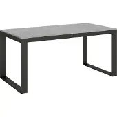 Itamoby Ausziehbarer Tisch 90x180/440 cm Tecno Evolution Cement Anthrazit Gestell