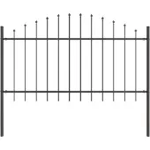 Syfax Gartenzaun Woerden Grau 170 x 140 cm Pulverbeschichteter Stahl