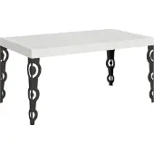 Itamoby Karamay Ausziehtisch 160/244x80 cm, Esche weiß, Beine anthrazit