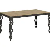 Itamoby Ausziehbarer Tisch 90x160/420 cm Karamay Evolution Eiche Natur Anthrazit Gestell