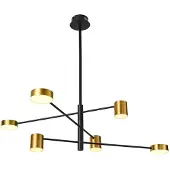 ITALUX LED-Pendelleuchte 30W REMDAL PND-16374-6-BK-GD-4K