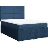 Syfax Boxspringbett mit Matratze Blau 140x190 cm Stoff