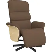 Syfax Relaxsessel mit Fußteil Braun Stoff