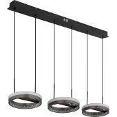 Globo - Pendelleuchte - DELLA - schwarz - Metall - große Esstischlampe - LED - 67179H2