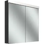 Schneider LOW plus LED Spiegelschrank, 2 Türen 40/40cm, 795x120x747mm, Beleuchtung oben