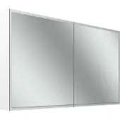 Schneider GLOW D2W Spiegelschrank, 2 Türen 65/65cm, 1313x136x736mm, rundum Beleuchtung, Dim2Warm, 218.130.02.02