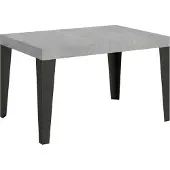 Itamoby Ausziehtisch 120/380x90 cm Flammenbeton mit anthrazitfarbenen Beinen