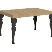Itamoby Paxon Ausziehtisch 140/400x90 cm Natur-Eiche mit anthrazitfarbenen Beinen