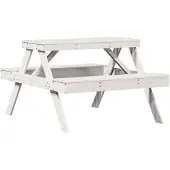 vidaXL Picknicktisch 105x134x75 cm Massivholz Kiefer