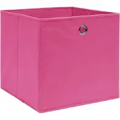 vidaXL Aufbewahrungsboxen 10 Stk. Rosa 32x32x32 cm Stoff