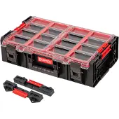 Qbrick System ONE Organizer 2XL 2.0 + Qbrick System ONE Connect Adapter stapelbar 582 x 387 x 172 mm 19,5 l IP66 mit 4 Inlays und 12 Trennwände