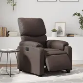 vidaXL Elektrischer Relaxsessel Braun Kunstleder , Klassische Sessel 2024 Neu