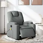 Prolenta Maison Exclusive - Massagesessel Elektrisch Dunkelgrau Stoff