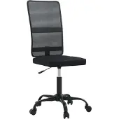 Syfax Bürostuhl Schwarz Netzgewebe höhenverstellbar drehbar Rollen 110 kg 94-103 cm Höhe
