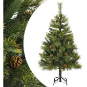 Syfax Künstlicher Weihnachtsbaum Klappbar mit Zapfen 150 cm