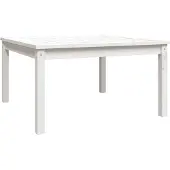 Syfax Gartentisch Weiß 82,5x82,5x45 cm Massivholz Kiefer