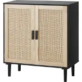 Vevor Rattanschrank Rattankommode 1 Stk. Aufbewahrungsschrank mit 2 magnetischen Türen