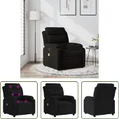 The Living Store Massagesessel Schwarz Samt