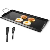Vevor Grillpfanne Kohlenstoffstahl, universelle rechteckige Grillpfanne (812 x 310 mm) zum Grillen von Teppanyaki, tragbarer Heimkocher mit Griff
