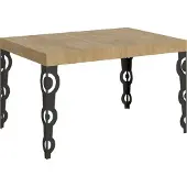 Itamoby Karamay Ausziehtisch 140/224x80cm Natur-Eiche mit anthrazitfarbenen Beinen