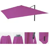 Mendler Ersatz-Bezug für Luxus-Ampelschirm MCW-A96, Sonnenschirmbezug Ersatzbezug, 3,5x3,5m (Ø4,95m) Polyester lila-violett