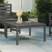 ZMH Gartentisch Grau 82,5x82,5x45 cm Massivholz Kiefer