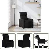 The Living Store Relaxsessel Schwarz Stoff