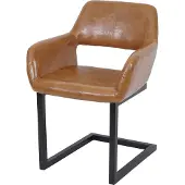 MCW Esszimmerstuhl MCW-A50 II, Freischwinger Stuhl Küchenstuhl, Retro 50er Jahre Design Kunstleder, WildKunstleder