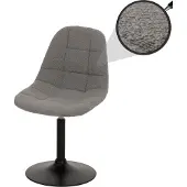 MCW Esszimmerstuhl MCW-A60, Küchenstuhl Stuhl Drehstuhl, Stahl MVG Stoff/Textil Bouclé (450g/m²) grau