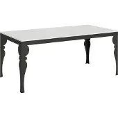 Itamoby Ausziehbarer Tisch 90x180/440 cm Paxon Evolution Gestell Weiß Esche Anthrazit