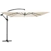 Oviala Quadratischer Sonnenschirm 3 x 3 m Weiss - Genova