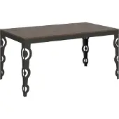 Itamoby Ausziehbarer Tisch 90x160/420 cm Karamay Evolution Walnuss-Anthrazit-Gestell