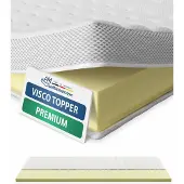 AM Qualitätsmatratzen | Premium Visco-Topper | 140x190 cm | 6 cm Höhe | Matratzentopper | 140/190 | Viscoschaum Topper | Memoryschaum