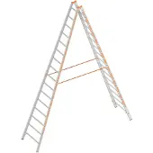 Layher Topic 1039 Sprossenstehleiter 2x16 Sprossen