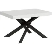 Itamoby Ausziehbarer Tisch 90x120/224 cm, Gestell Volantis, Esche weiß, Anthrazit