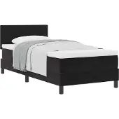 Syfax Boxspringbett mit Matratze Schwarz 100 x 200 cm Samt