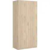 Dmora Kleiderschrank Giovo 81x184cm Braun, 2 Türen