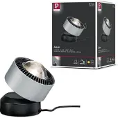 Paulmann LED Tischlampe Aldan, dimmbar, schwarz, für Wohn- / Esszimmer, Aluminium, Modern, LED Tischlampe